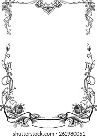 Black And White floral Frames.
