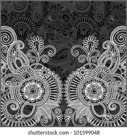 black and white floral pattern