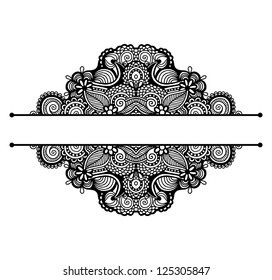 black and white floral pattern