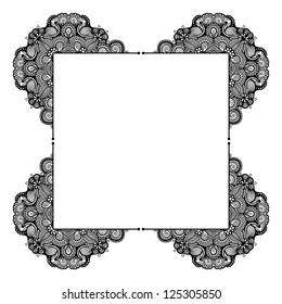 black and white floral pattern
