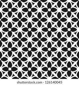 Black and white floral pattern