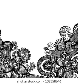 black and white floral pattern