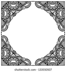 black and white floral pattern