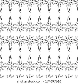 Black and white floral pattern