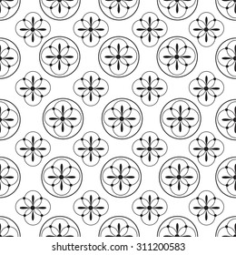 black and white floral pattern