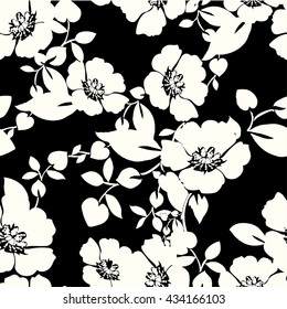 Black and White Floral Pattern