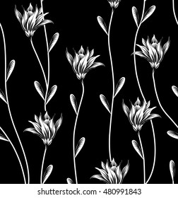Black And White Floral Pattern