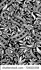 Black And White Floral Pattern
