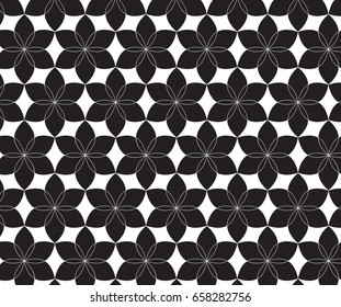 Black and White floral pattern background.