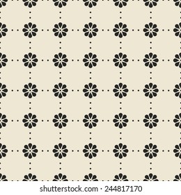 black and white floral pattern. can be tiled seamlessly.