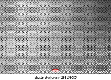 black white floral pattern with grey curve isolated on ash background. vector illustration