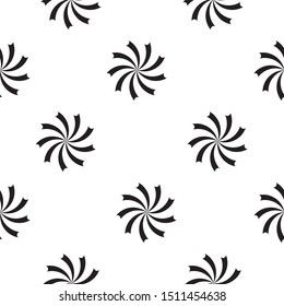 Black and white floral repeat pattern. It is awesome to be printed it on fabrics, phone cases etc.