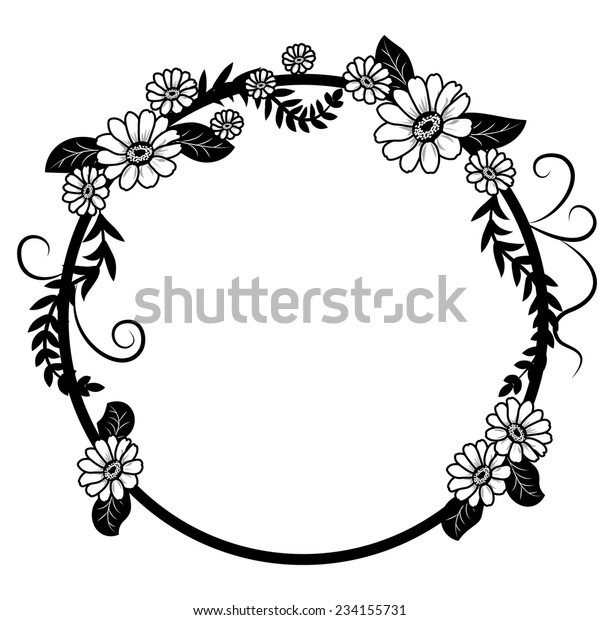 Featured image of post Floral Round Border Black And White