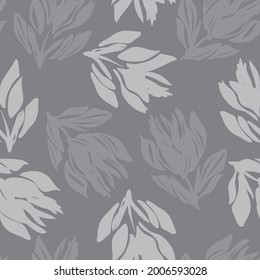 Black and White Floral seamless pattern background for fashion textiles, graphics, backgrounds and crafts