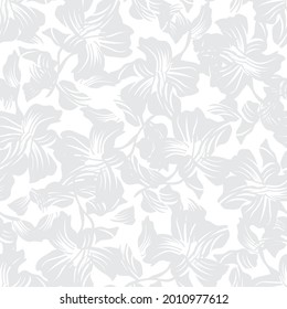 Black and White Floral seamless pattern background for fashion textiles, graphics, backgrounds and crafts