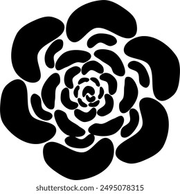 Eine schwarz-weiße Blume