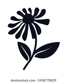 Black and White Flower Artwork