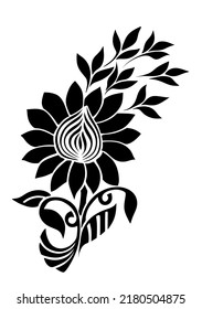 black and white flower design