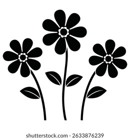 Black and white flower  design