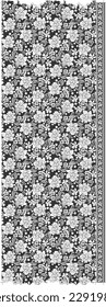 Black and white flower design For background, tile, wallpaper, fabric, paper print, border,