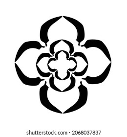  black and white flower design concept illustration