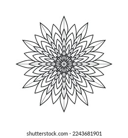 Black and white flower mandala designs