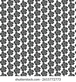 Black and white flower pattern