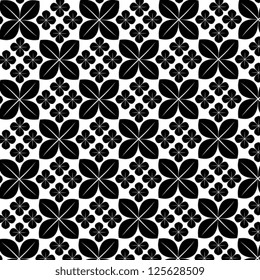 black and white flower pattern background