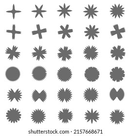Black and white flower symbol, with different types of flowers