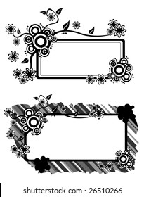 Black & White flower Text Box