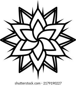 black and white flower vector