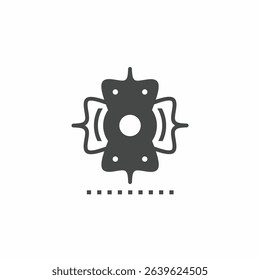 Black and white flower vector illustration icon. Illustration for business. Vector template.