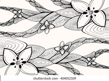 black and white flowers