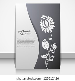 Black and white flowers cover