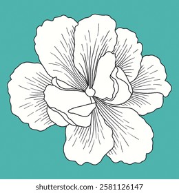Black and White flowers handmade