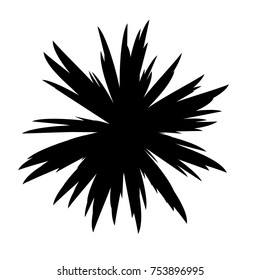 Black and White Flowers Silhouette, Spring and Valentines Day, Abstract Imprints Silhouettes of Meadow Chamomiles Artwork for Textiles, Fabrics