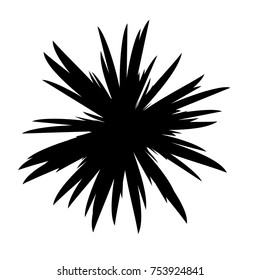 Black and White Flowers Silhouette, Spring and Valentines Day, Abstract Imprints Silhouettes of Meadow Chamomiles Artwork for Textiles, Fabrics