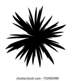 Black and White Flowers Silhouette, Spring and Valentines Day, Abstract Imprints Silhouettes of Meadow Chamomiles Artwork for Textiles, Fabrics