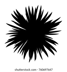 Black and White Flowers Silhouette, Spring and Valentines Day, Abstract Imprints Silhouettes of Meadow Chamomiles Artwork for Textiles, Fabrics