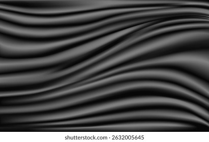 A black and white flowing piece of fabric