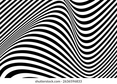fundo de listras fluindo preto e branco