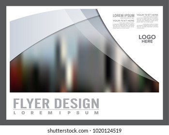 Black and white flyer design template. Annual Report Leaflet cover Brochure Layout. Presentation Modern background. illustration vector in A4 size
