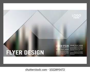 Black and white flyer design template. Annual Report Leaflet cover Brochure Layout. Presentation Modern background. illustration vector in A4 size