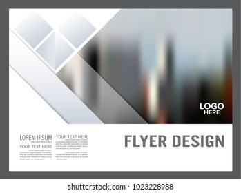 Black and white flyer design template. Annual Report Leaflet cover Brochure Layout. Presentation Modern background. illustration vector in A4 size