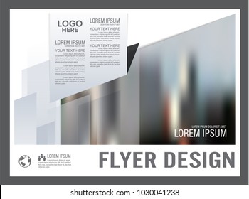 Black and white flyer design template. Annual Report Leaflet cover Brochure Layout. Presentation Modern background. illustration vector in A4 size.