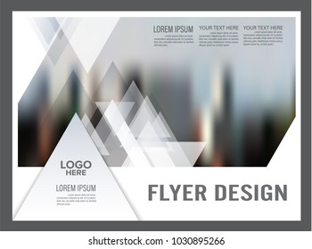 Black and white flyer design template. Annual Report Leaflet cover Brochure Layout. Presentation Modern background. illustration vector in A4 size