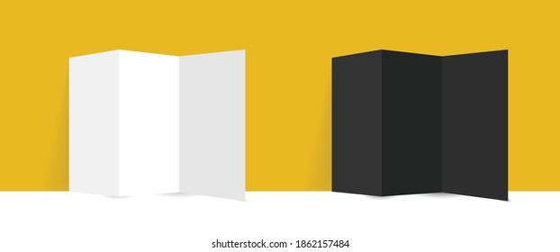 Black and White Flyer Mockup and Vector Flyer Design