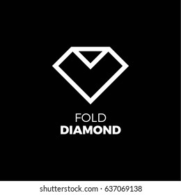 black white fold diamond