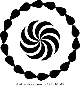 Diseño de icono de forma de seguidor en blanco y negro.