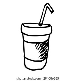 Black and white food cola 